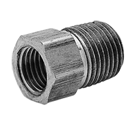 1/8 Tube (F) x 1/8 PT (M) Invert to Pipe Thread Adapter - 2"