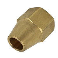 3/8 Inch (in) Tube Size Short Nut Type Society of Automotive Engineers (SAE) 45 Degree Flared Tube Fitting