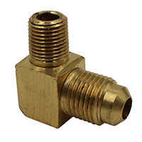 1/4 Inch (in) Tube Size Male Elbow Type Society of Automotive Engineers (SAE) 45 Degree Flared Tube Fitting (149440)