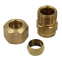 1/4 Inch (in) Tube Size 1/4-18 Thread Size Compression Fitting (166440)